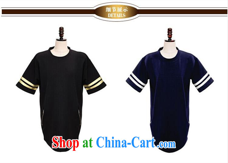 Qin Qing store 2015 Korean version liberal T-shirts female short-sleeved larger blouses long T T-shirt royal blue XL pictures, price, brand platters! Elections are good character, the national distribution, so why buy now enjoy more preferential! Health