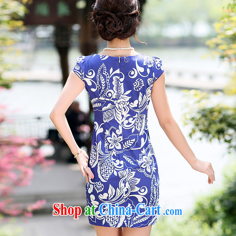 Jin Bai Lai new cheongsam dress improved summer 2015 ladies stamp duty high-end stylish dresses cultivating Chinese Dress 4 XL, pure Bai Lai (C . Z . BAILEE), shopping on the Internet