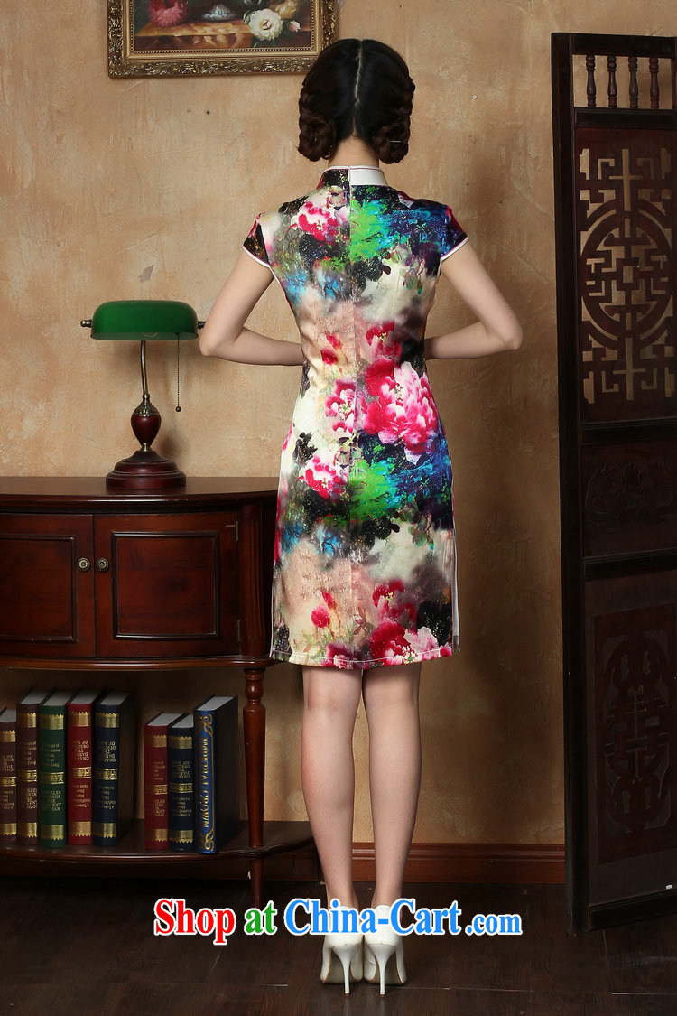 Pauline sprawl economy 2015 spring new Silk Cheongsam dress retro fashion improved cheongsam dress as XXXL pictures, price, brand platters! Elections are good character, the national distribution, so why buy now enjoy more preferential! Health