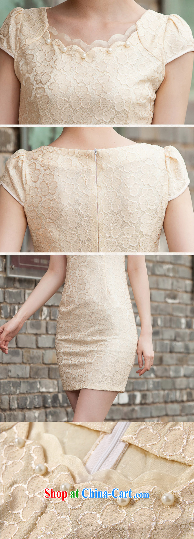 kam beauty new stylish cultivating biological empty hook flower dresses lace cheongsam M 3073 yellow XL pictures, price, brand platters! Elections are good character, the national distribution, so why buy now enjoy more preferential! Health