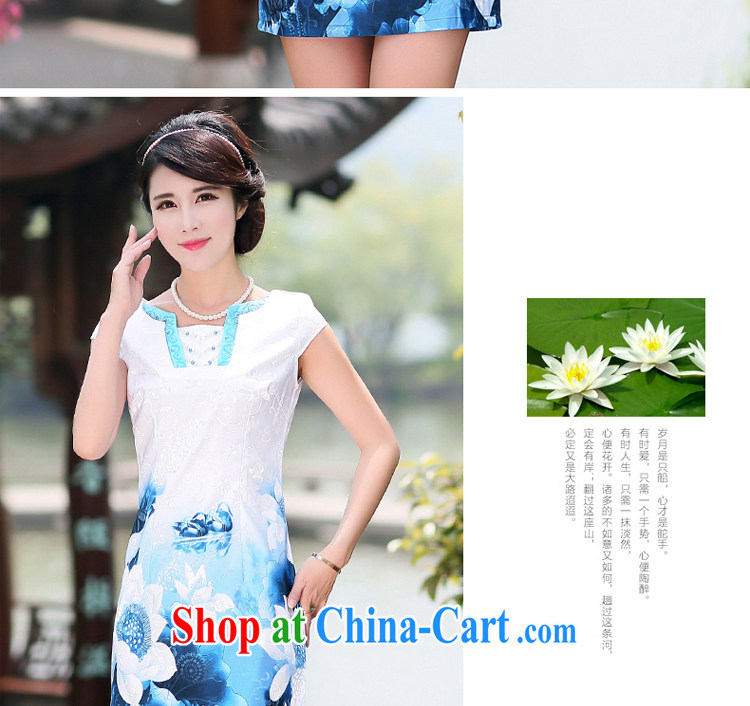 Jin Bai Lai-improved cheongsam dress summer 2015 decorated in a video thin short-sleeved dresses retro style large, new Chinese green 4XL pictures, price, brand platters! Elections are good character, the national distribution, so why buy now enjoy more preferential! Health