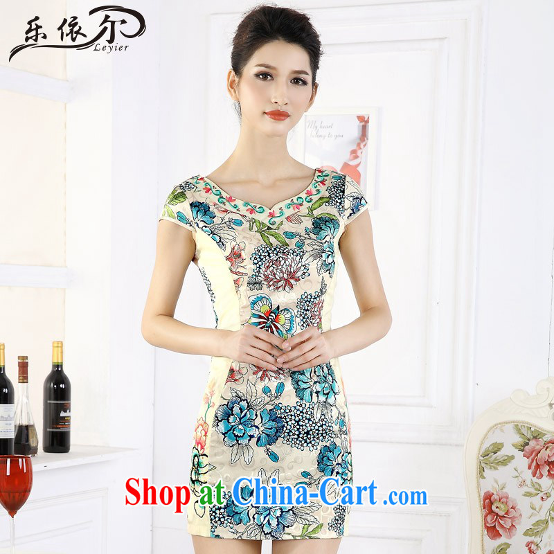 And, in accordance with short cheongsam dress girls retro stamp improved embroidery flower girl dresses daily LYE 66,610 green XXL, in accordance with (leyier), shopping on the Internet