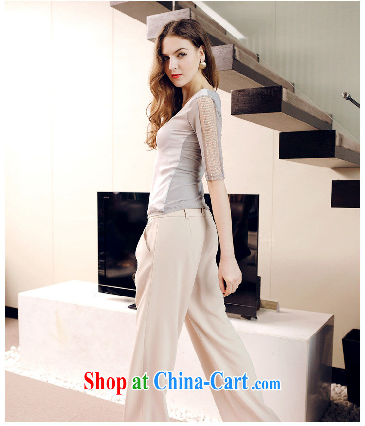 hamilton European site 2015 spring and summer new female Hand chain design Satin Web yarn stitching solid shirt WN 2588 silver XL pictures, price, brand platters! Elections are good character, the national distribution, so why buy now enjoy more preferential! Health