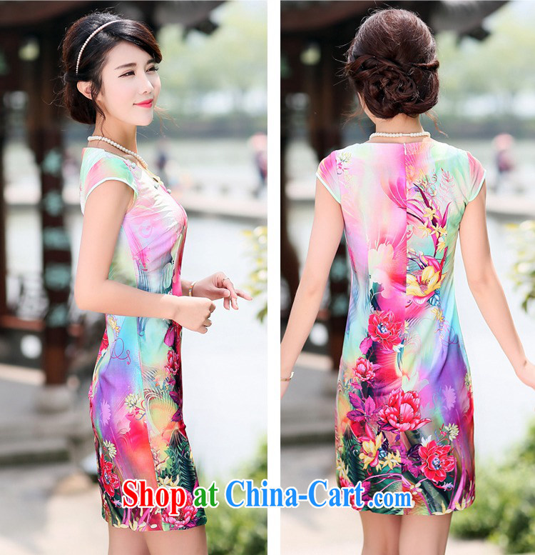 Jin Bai Lai retro 2015 dresses and stylish high-end cheongsam dress summer new retro beauty graphics thin Chinese qipao 4 XL pictures, price, brand platters! Elections are good character, the national distribution, so why buy now enjoy more preferential! Health