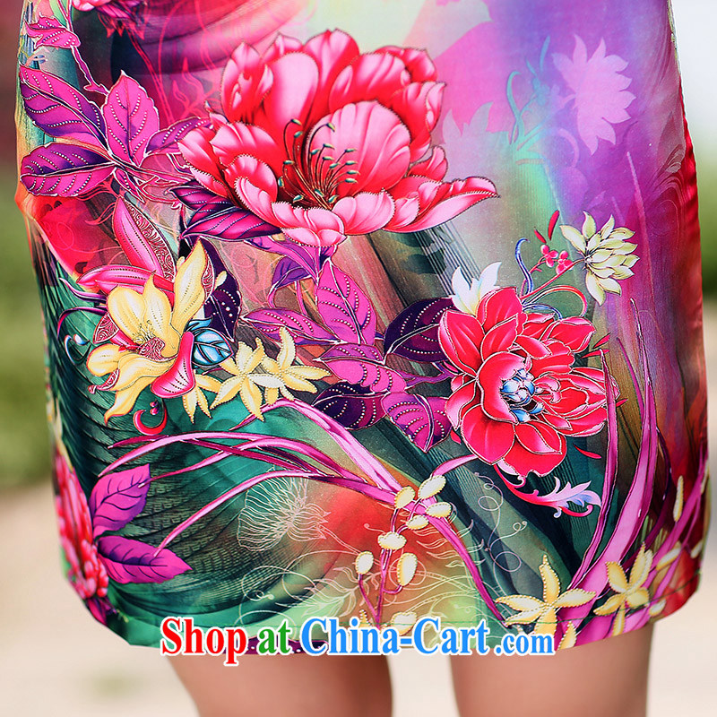 Jin Bai Lai retro 2015 dresses and stylish high-end cheongsam dress summer new retro beauty graphics thin Chinese qipao 4 XL idealistically Bai Lai (C . Z . BAILEE), online shopping