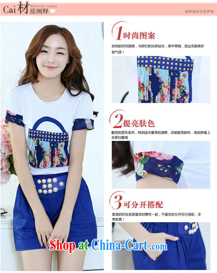 hamilton 2015 summer new female leisure and cultivating short-sleeved T shirts shorts two piece kit blue spot XXL pictures, price, brand platters! Elections are good character, the national distribution, so why buy now enjoy more preferential! Health