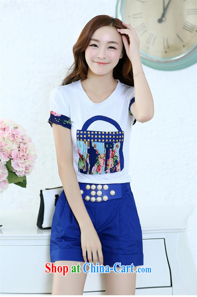hamilton 2015 summer new female leisure and cultivating short-sleeved T shirts shorts two piece kit blue spot XXL pictures, price, brand platters! Elections are good character, the national distribution, so why buy now enjoy more preferential! Health
