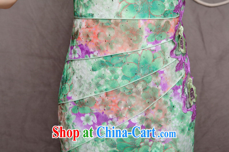 The evaluation of summer 2015 new blue cheongsam Chinese wind stylish ethnic wind and refined improved cheongsam 9905 green M pictures, price, brand platters! Elections are good character, the national distribution, so why buy now enjoy more preferential! Health