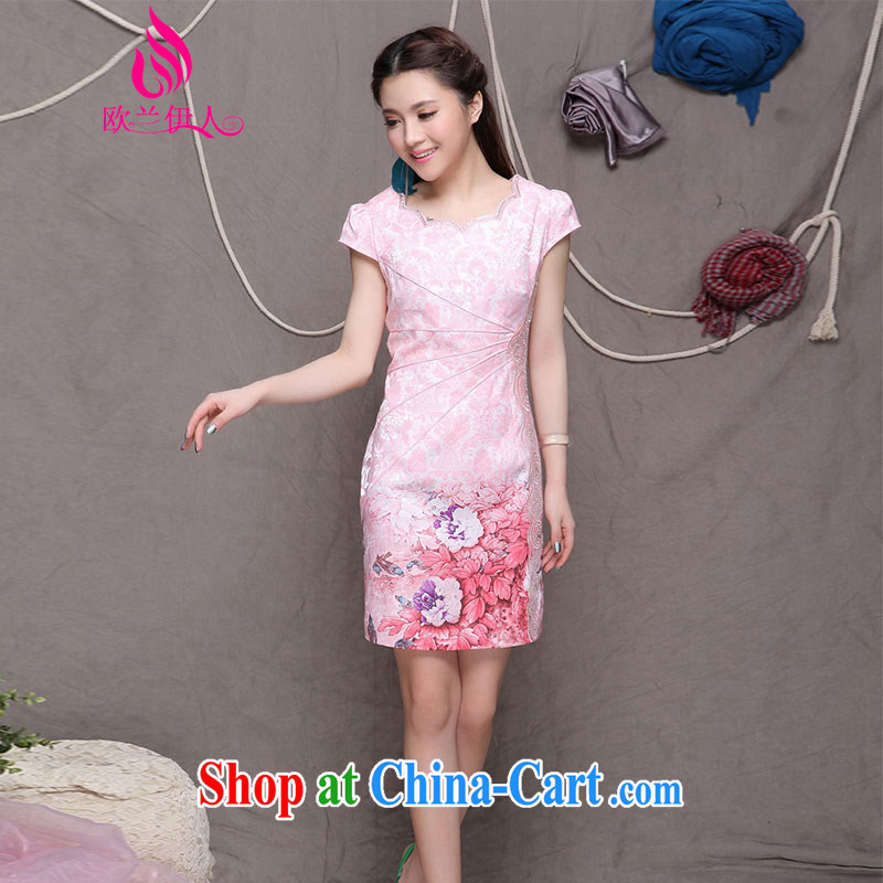 The evaluation of summer 2015 new cotton robes retro beauty video gaunt End Ethnic Wind and stylish Chinese qipao 9902 pink XXL, Europe, people, shopping on the Internet
