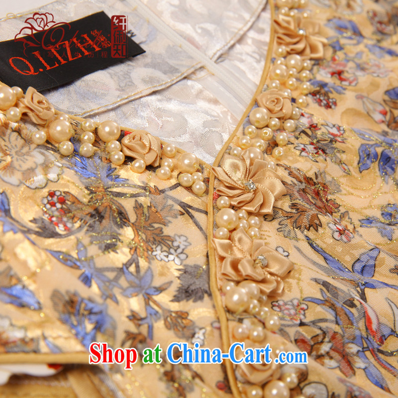 Slim li know 玹. China wind stamp cheongsam dress 2015 summer new retro dresses dresses QLZ 15 Q 玹 6033. XXL, slim Li (Q . LIZHI), online shopping