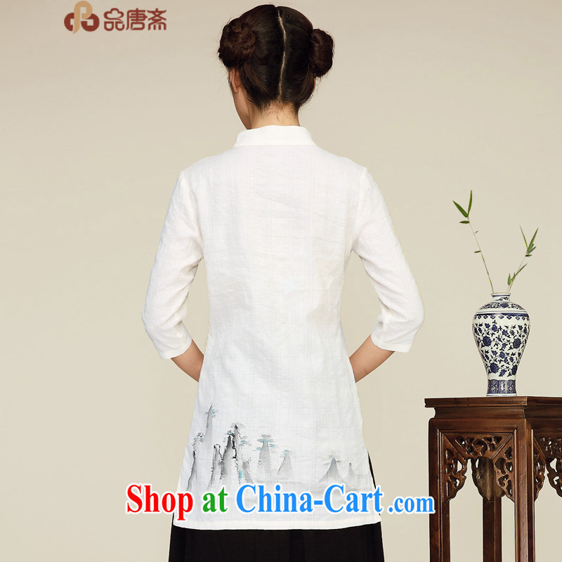 Mr Henry Tang, Id al-Fitr 2015, Chinese clothing, long, Retro spring new paragraph 5 cuff improved Han-T-shirt dresses apricot XL, Tang ID al-Fitr, shopping on the Internet