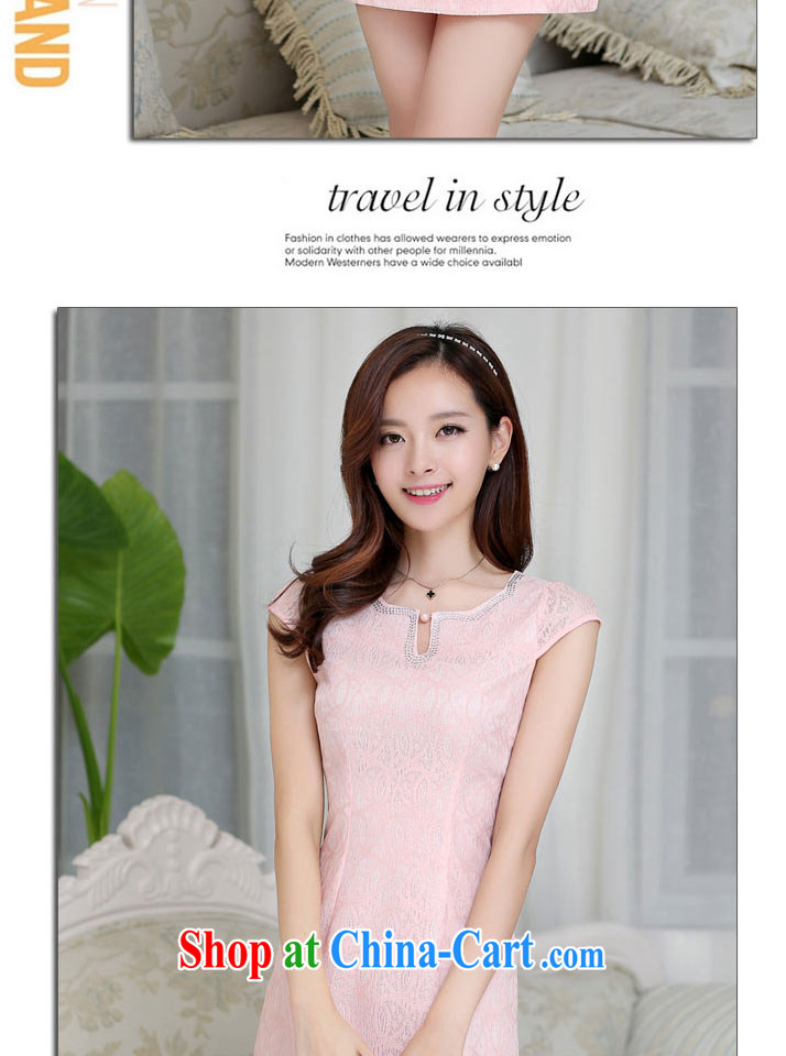 According to her, 2015 summer new female fashion style cheongsam dress graphics thin beauty V short-sleeved lace further dress girls pink L pictures, price, brand platters! Elections are good character, the national distribution, so why buy now enjoy more preferential! Health