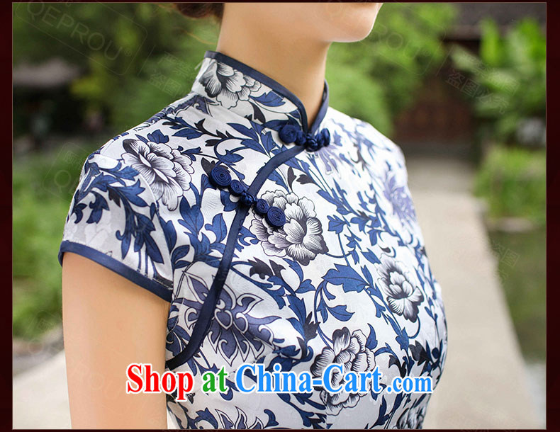 We fu yuan QEPROU 2015 new summer improved cheongsam Chinese classical beauty graphics thin dresses and elegant floral ethnic wind female yellow XXL pictures, price, brand platters! Elections are good character, the national distribution, so why buy now enjoy more preferential! Health