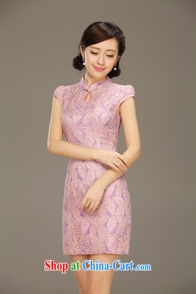 Slim li know that light summer 2015 new stylish dresses girls retro lace short sleeve beauty package and cheongsam dress Q; Z Q 15 6042 light purple M pictures, price, brand platters! Elections are good character, the national distribution, so why buy now enjoy more preferential! Health