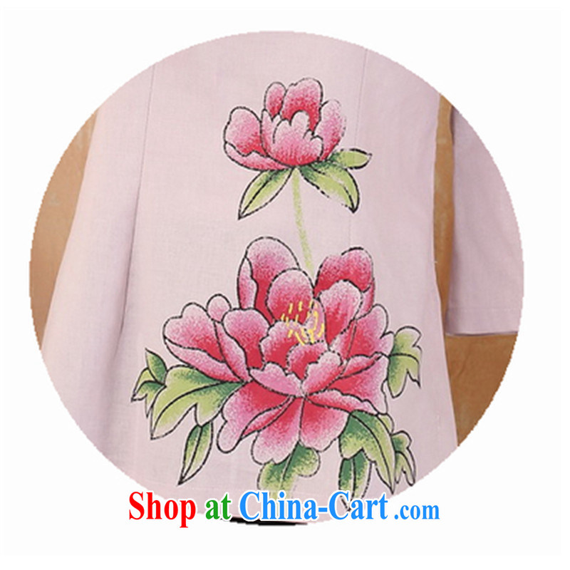 Mr Tang is female, served Chinese style cotton the female Chinese T-shirt spring/summer tea, serving tea service outfit blue T-shirt I would be grateful if you could package XXXL/skirt, gray, adfenna, shopping on the Internet