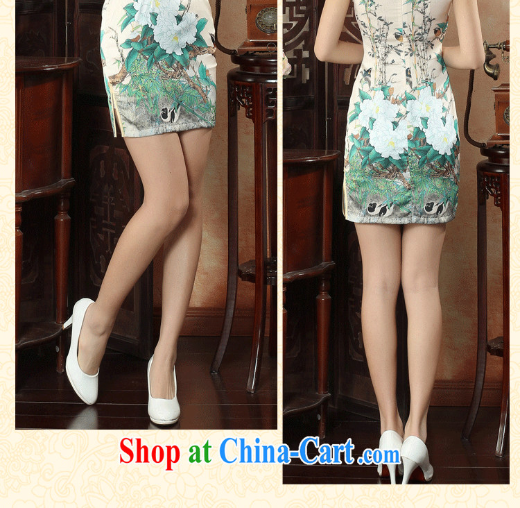 Dan smoke cheongsam dress summer new silk flowers positioning improved cheongsam Chinese dresses daily short dresses 14 color 2 XL pictures, price, brand platters! Elections are good character, the national distribution, so why buy now enjoy more preferential! Health