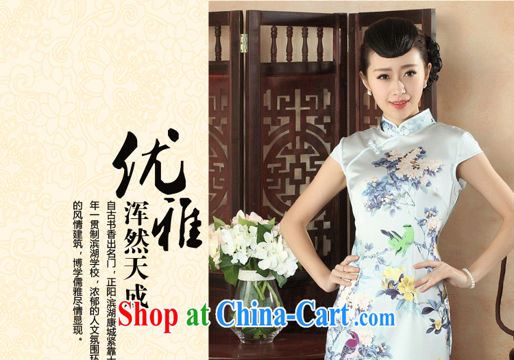 Take the cheongsam dress summer new silk flowers position improved cheongsam Chinese dresses daily short dresses 13 color 2 XL pictures, price, brand platters! Elections are good character, the national distribution, so why buy now enjoy more preferential! Health