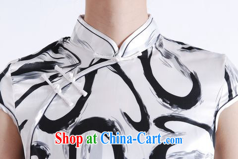 spend the summer new cheongsam dress Chinese improved, for Chinese cheongsam silk cultivation short cheongsam figure color L pictures, price, brand platters! Elections are good character, the national distribution, so why buy now enjoy more preferential! Health