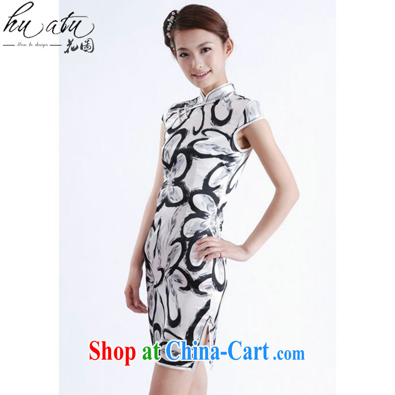 spend the summer new cheongsam dress Chinese improved, for Chinese cheongsam silk cultivation short dresses such as the color L, spend figure, and, shopping on the Internet