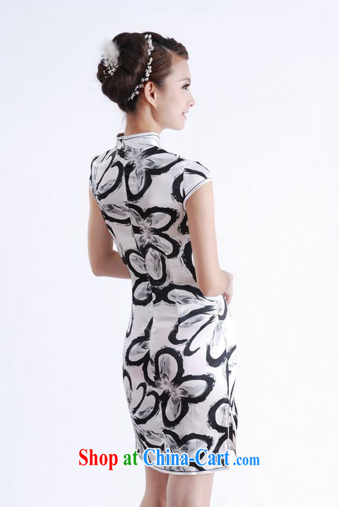 Dan smoke summer new cheongsam dress Chinese improved, for Chinese cheongsam silk cultivation short cheongsam as color 2XL pictures, price, brand platters! Elections are good character, the national distribution, so why buy now enjoy more preferential! Health