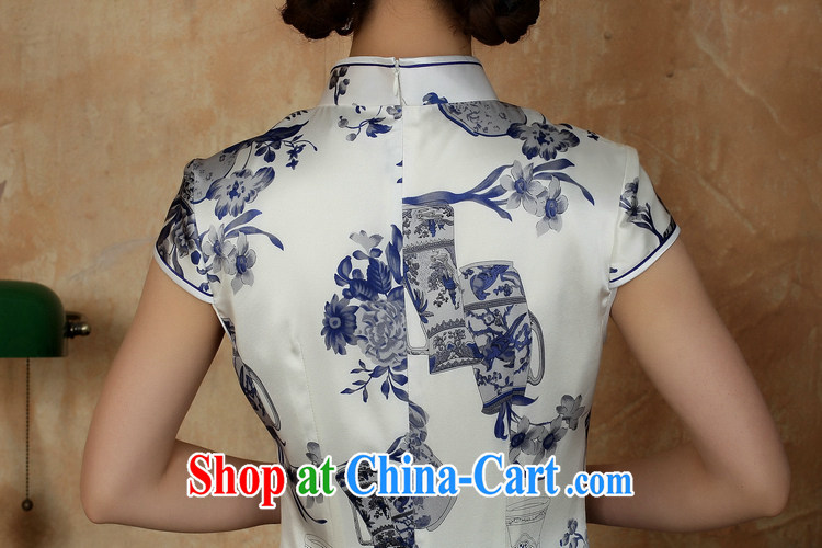 The Jessup, new women's clothing summer and elegant, For manually-tie blue and white porcelain short-sleeved Silk Dresses qipao Cheong Wa Dae porcelain XXXL pictures, price, brand platters! Elections are good character, the national distribution, so why buy now enjoy more preferential! Health