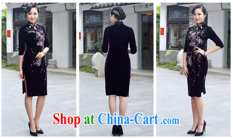 Joe is still a ritual my mother-in-law wedding dress gold velour cheongsam female Tang replace SRDZ 113 maroon short-sleeved 4 XL pictures, price, brand platters! Elections are good character, the national distribution, so why buy now enjoy more preferential! Health