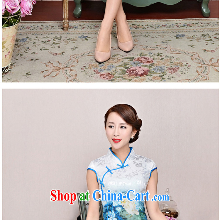 Refreshing new Ethnic Wind elegant low the forklift truck serving toast improved cheongsam dress summer T-shirt dresses female black collar, crane figure pictures, price, brand platters! Elections are good character, the national distribution, so why buy now enjoy more preferential! Health