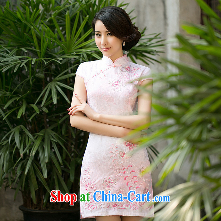5 AND THE 2015 spring and summer new ethnic wind girls decorated in modern day improved retro embroidered short cheongsam dress WGT 0080 purple XXL pictures, price, brand platters! Elections are good character, the national distribution, so why buy now enjoy more preferential! Health