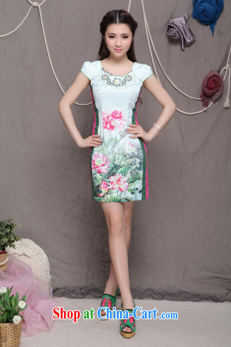 1000 the mahogany summer 2015 New China wind stylish ethnic wind and refined improved cheongsam dress elegance female picture color M pictures, price, brand platters! Elections are good character, the national distribution, so why buy now enjoy more preferential! Health