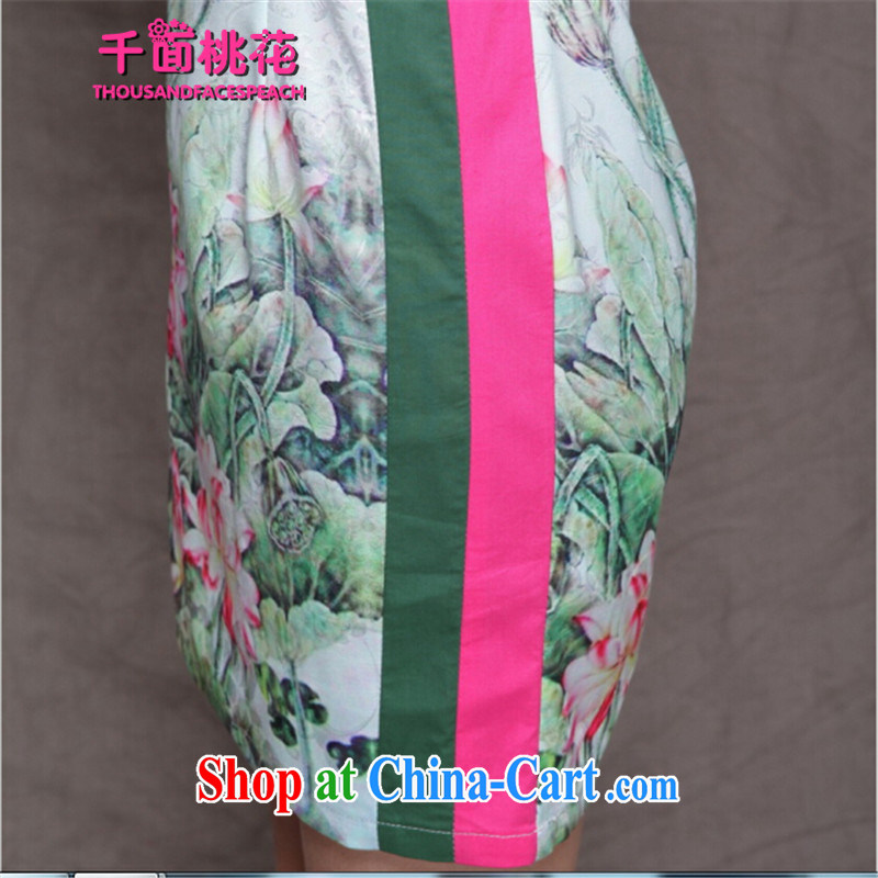 1000 the mahogany summer 2015 New China wind stylish ethnic wind and refined improved cheongsam dress elegance female picture color M, 1000 the mahogany (THOUSANDFACESPEACH), and, on-line shopping