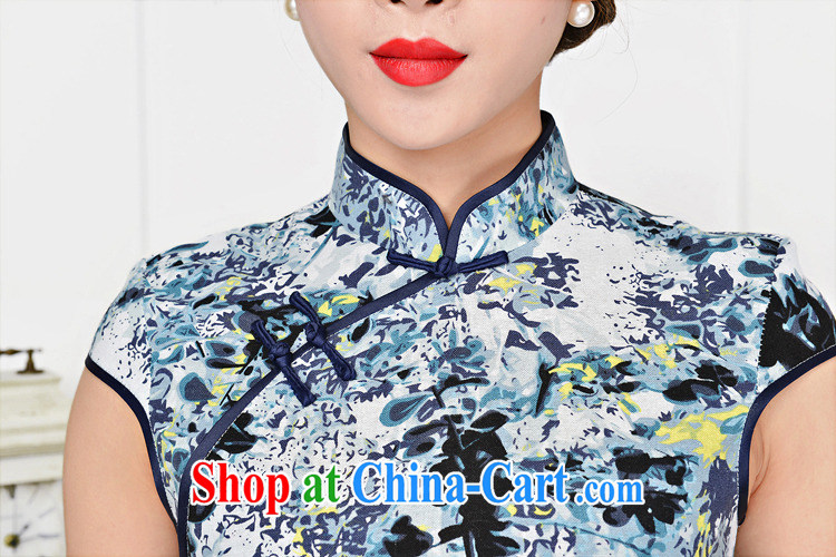 2015 spring and summer new cheongsam dress retro fashion standard retro improved silk short qipao cheongsam dress green package for green floral XXL pictures, price, brand platters! Elections are good character, the national distribution, so why buy now enjoy more preferential! Health