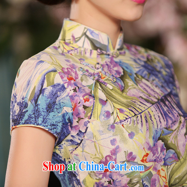 5 AND THE 2015 spring and summer new dress of Korea retro Ethnic Wind linen dresses skirts ladies dress stylish improved WGT 309 photo color XXL pictures, price, brand platters! Elections are good character, the national distribution, so why buy now enjoy more preferential! Health