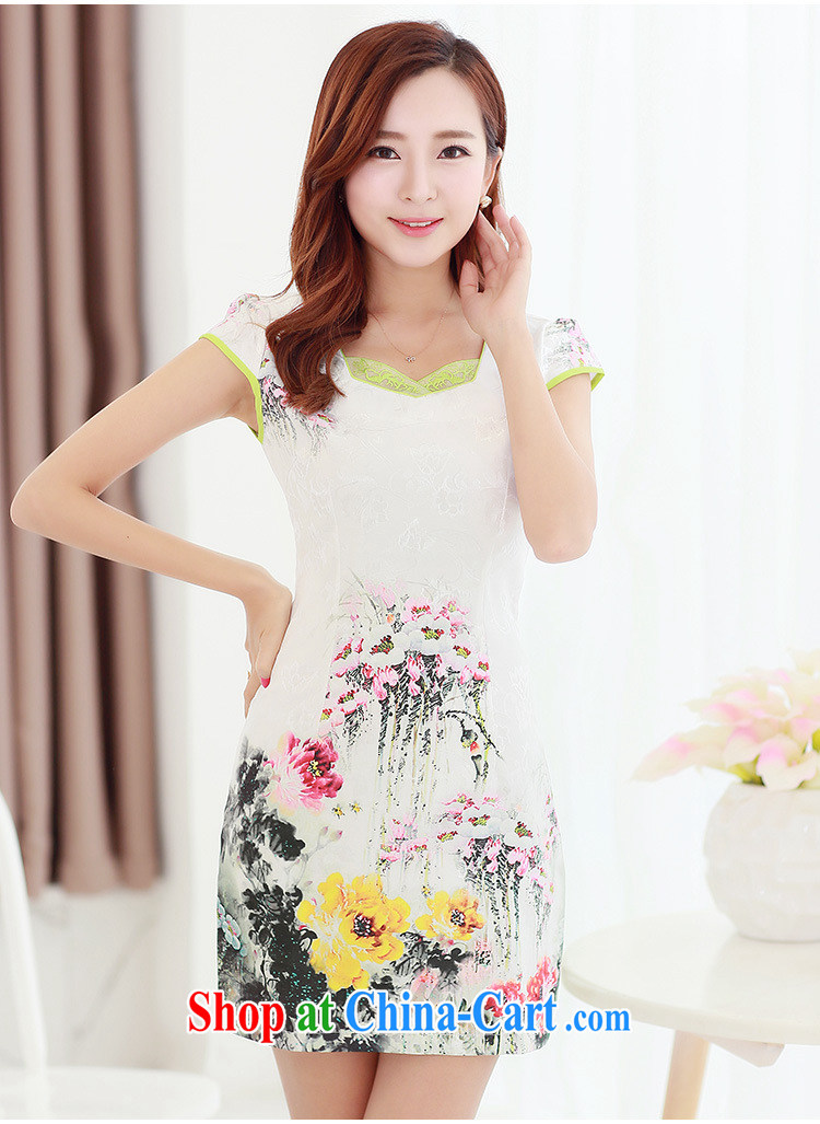 Rawnie/close by summer 2015 improved stylish short-sleeved qipao gradient Lady Jane parties for goods short Lotus XXL pictures, price, brand platters! Elections are good character, the national distribution, so why buy now enjoy more preferential! Health