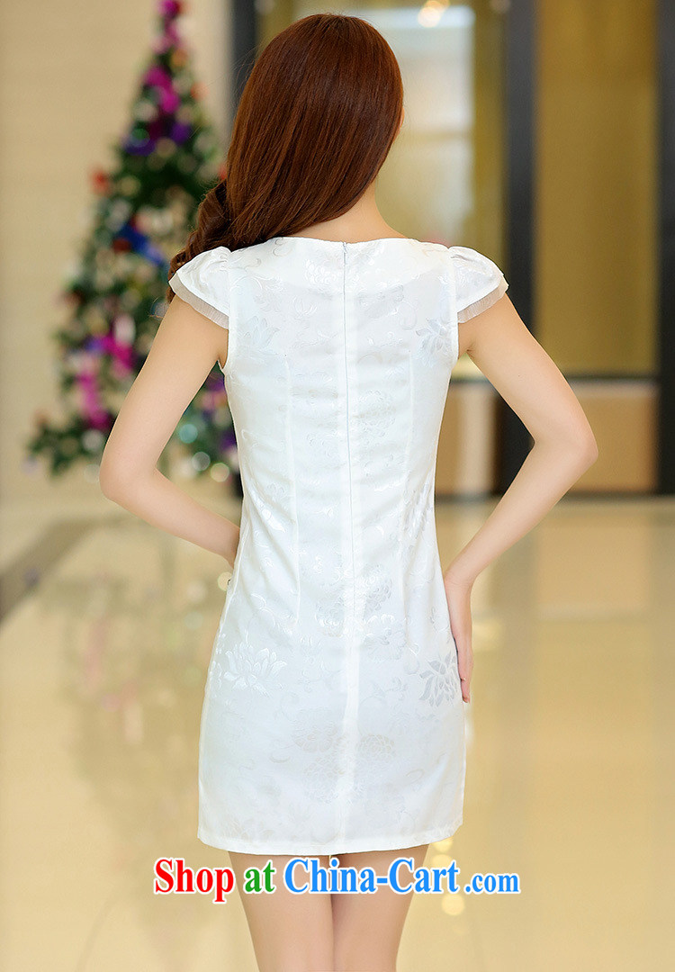Rawnie/close by 2015 new summer improved daily short-sleeved cultivating ethnic wind dresses, the dresses white XL pictures, price, brand platters! Elections are good character, the national distribution, so why buy now enjoy more preferential! Health
