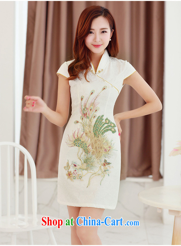 Rawnie/close by summer 2015 women short, improved, short-sleeved daily cultivating cheongsam graphics thin retro dresses white XXL pictures, price, brand platters! Elections are good character, the national distribution, so why buy now enjoy more preferential! Health