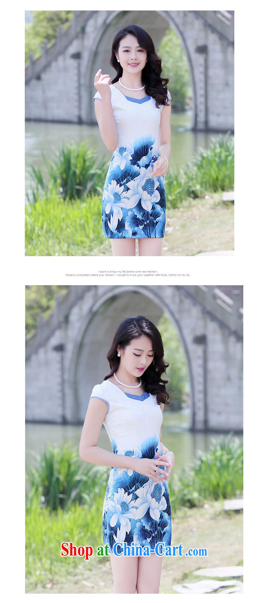 XUAN FENG 2015 summer new half sleeve Peony stamp beauty graphics thin improved cheongsam dress light blue Peony XL pictures, price, brand platters! Elections are good character, the national distribution, so why buy now enjoy more preferential! Health