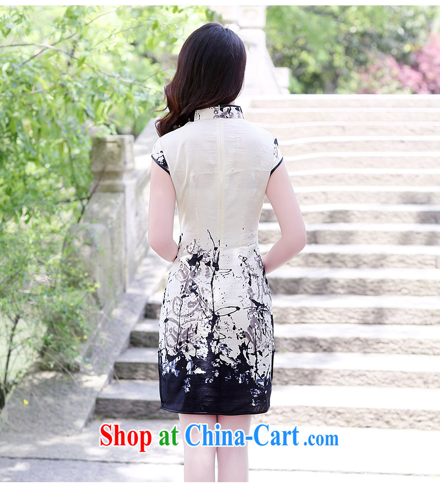 XUAN FENG 2015 summer new Korean Beauty graphics thin linen painting improved cheongsam dress XXL painting pictures, price, brand platters! Elections are good character, the national distribution, so why buy now enjoy more preferential! Health