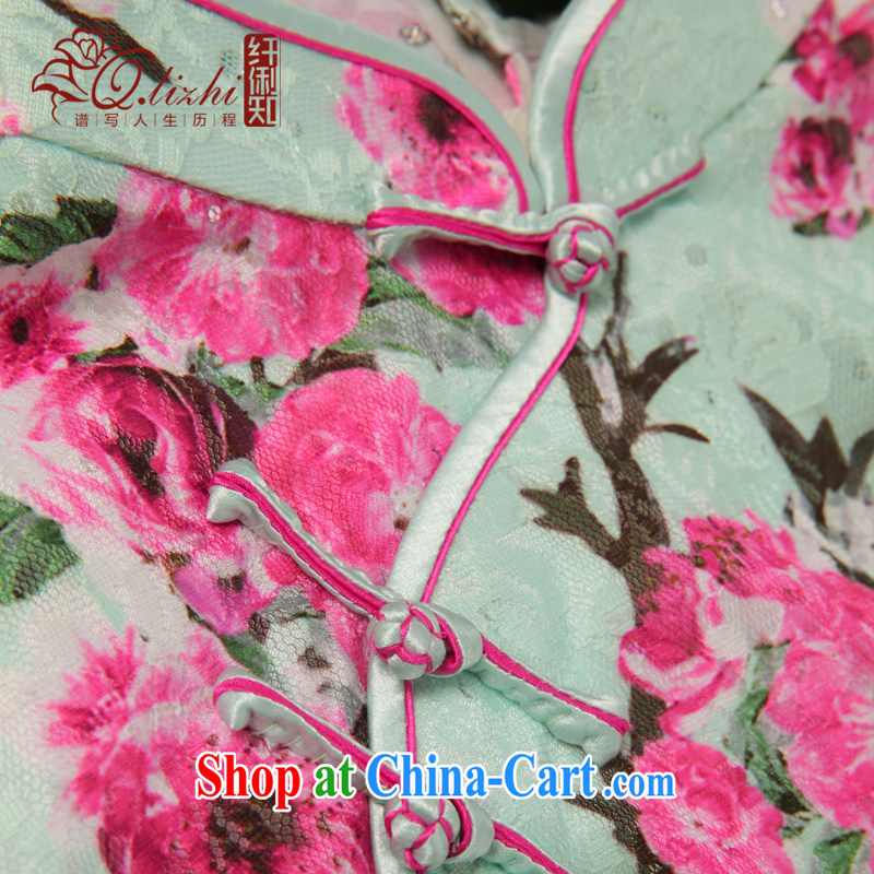 Slim li know Hong Kong chant New Spring Summer short dresses improved cultivation daily dress Stylish retro dresses QLZ Q 15 6046 Hong Kong XXL verse, slim Li (Q . LIZHI), online shopping