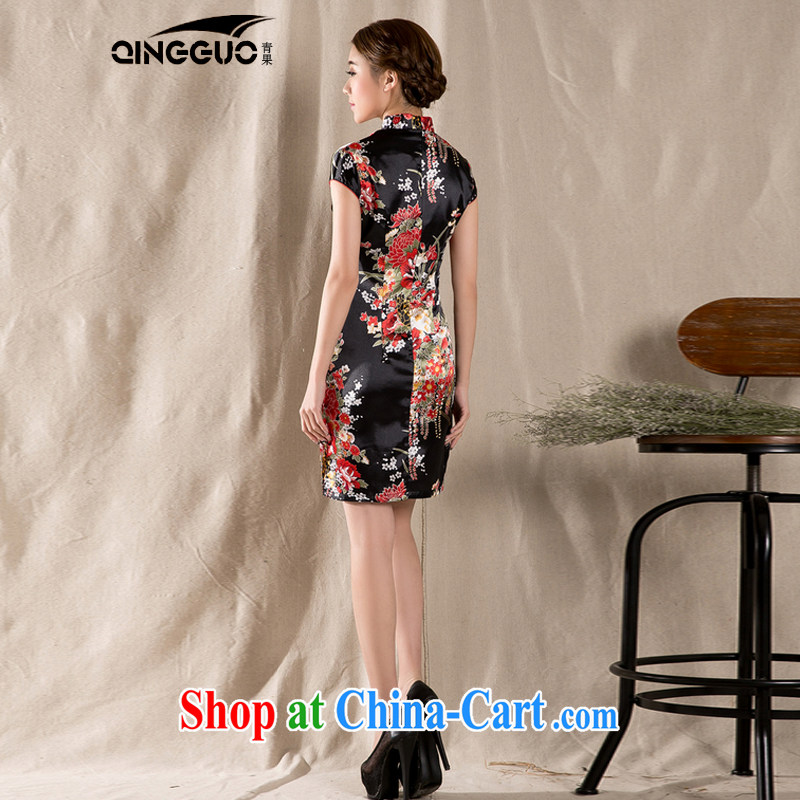 Green fruit 2015 new spring and summer short-sleeved Tang with improved cheongsam retro China wind women dress suit XXL, fruit (QINGGUO), online shopping
