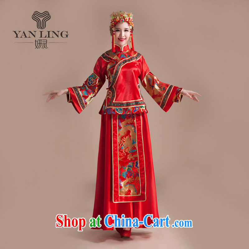 Her spirit 2015 new show reel service Chinese Dress wedding dresses use phoenix red wedding dresses serving toast XXL, her spirit, and, shopping on the Internet
