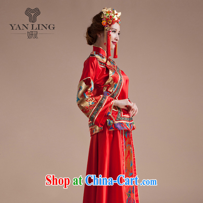 Her spirit 2015 new show reel service Chinese Dress wedding dresses use phoenix red wedding dresses serving toast XXL, her spirit, and, shopping on the Internet