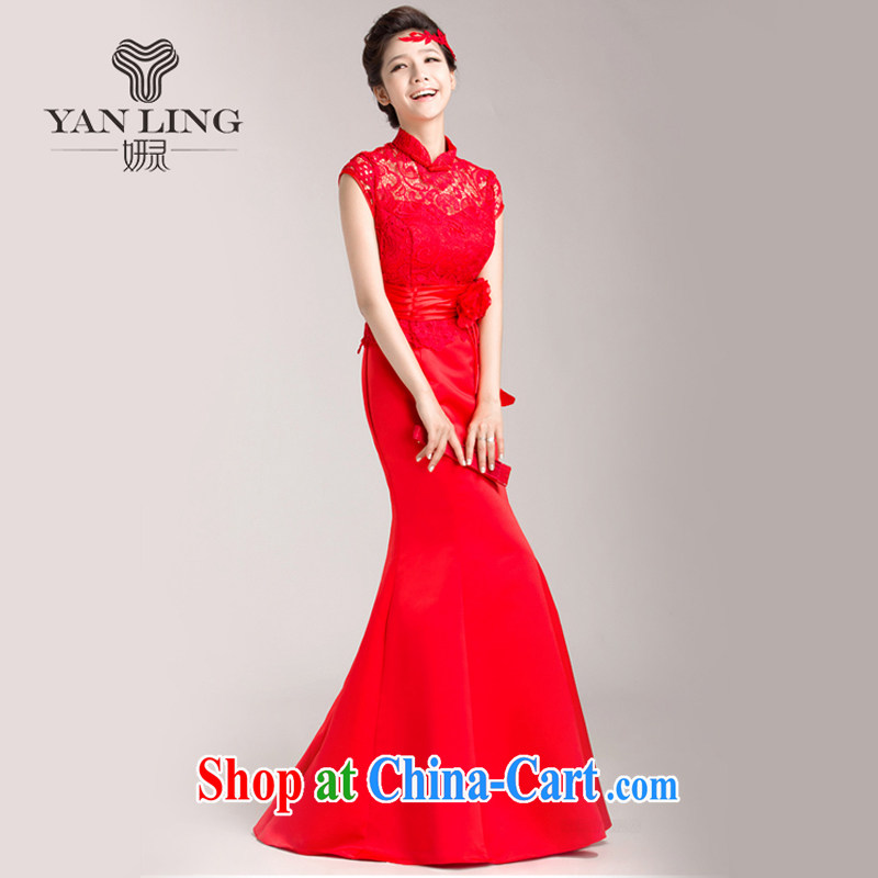 Marriages red crowsfoot toast service wedding dresses 2015 spring and summer evening dresses long bridal replacing XL, her spirit, and, on-line shopping