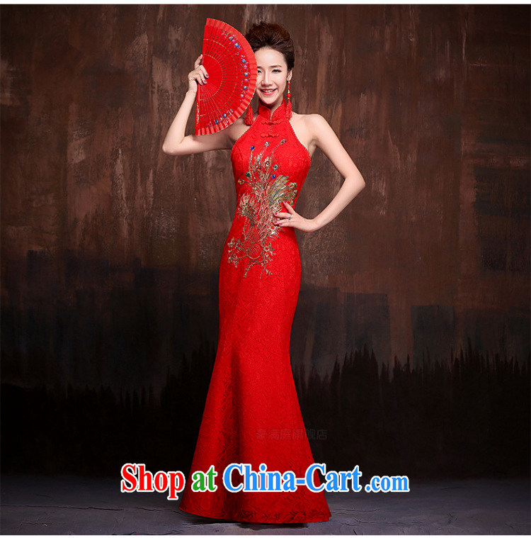 Red bridal wedding dress summer 2015 New Beauty cheongsam dress improved retro long-dresses also XL pictures, price, brand platters! Elections are good character, the national distribution, so why buy now enjoy more preferential! Health