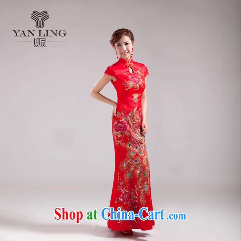 Her spirit 2015 new stylish marriages spring dresses toast clothing dress women dress red long XXL, her spirit, and shopping on the Internet