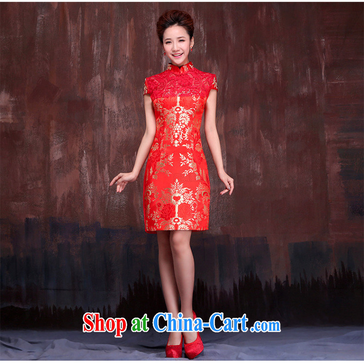 Marriages, short red dresses 2015 spring and summer new stylish improved retro bows dress uniform XXL pictures, price, brand platters! Elections are good character, the national distribution, so why buy now enjoy more preferential! Health