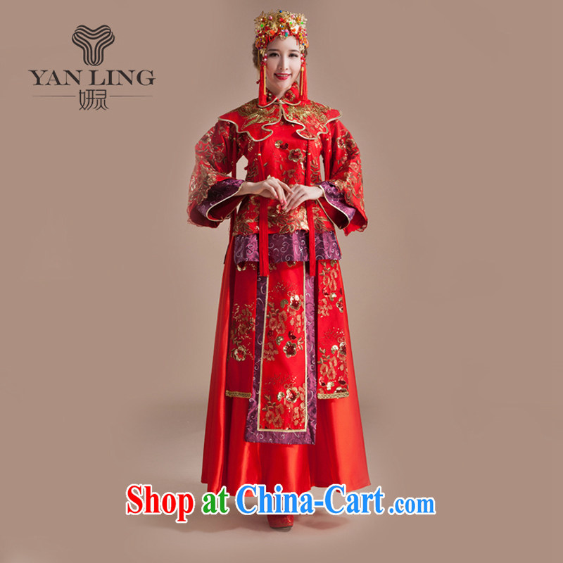 Her spirit 2015 new autumn wedding dresses-su Wo Service Bridal Chinese bows serving marriage long-sleeved Phoenix use female XXL, her spirit, and on-line shopping
