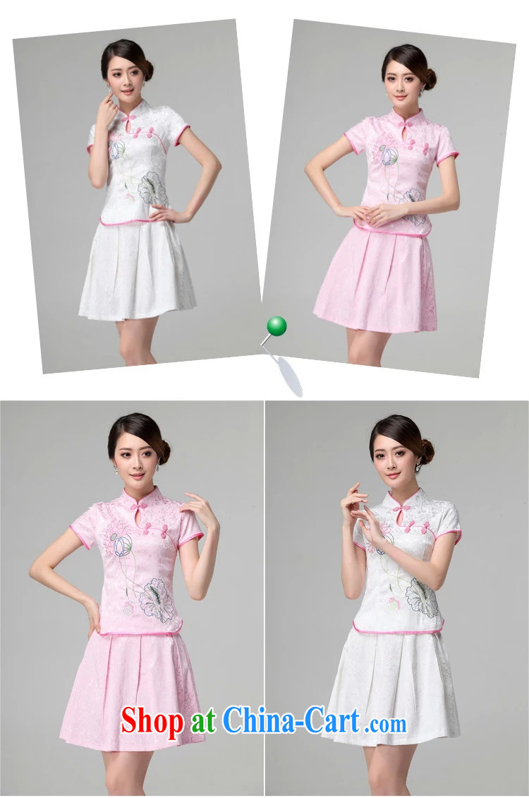 VAGANTZAR 2015 summer new women who decorated daily retro style short-sleeve dresses two piece girls Q 1121 white short-sleeved XL pictures, price, brand platters! Elections are good character, the national distribution, so why buy now enjoy more preferential! Health