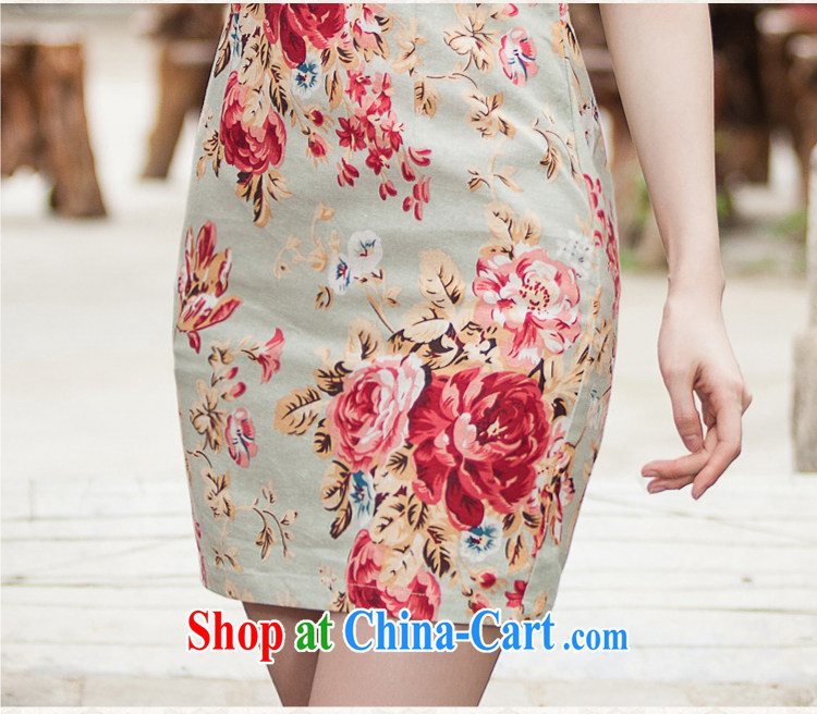 VAGANTZAR 2015 summer new female elegant beauty, short daily fashion cheongsam dress female Q 1108 fancy XL pictures, price, brand platters! Elections are good character, the national distribution, so why buy now enjoy more preferential! Health