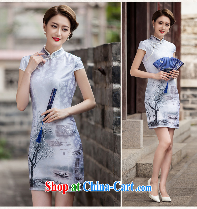 VAGANTZAR 2015 summer new female Classical Painting short-sleeved retro style Chinese style daily outfit female Q 1107 XL painting pictures, price, brand platters! Elections are good character, the national distribution, so why buy now enjoy more preferential! Health