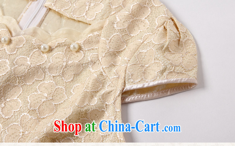 VAGANTZAR 2015 summer new women who are decorated in stylish lace Openwork hook flower cheongsam dress female Q 1106 yellow XL pictures, price, brand platters! Elections are good character, the national distribution, so why buy now enjoy more preferential! Health